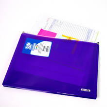 Load image into Gallery viewer, BAZIC Assorted Colour Letter Size Zip Envelope
