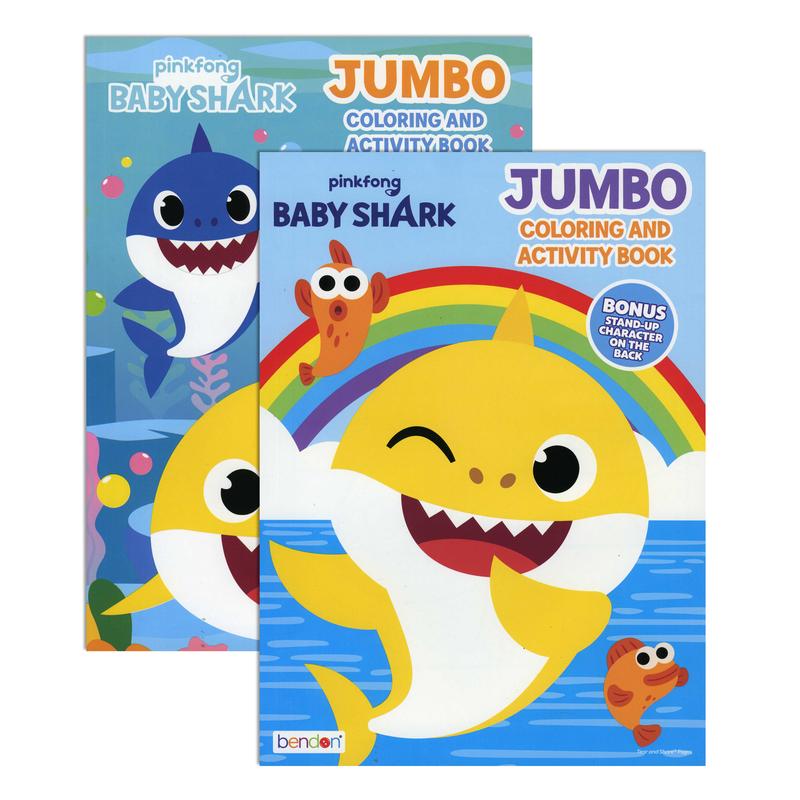 BAZIC Baby Shark Jumbo Coloring & Activity Book