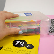 Load image into Gallery viewer, BAZIC Clear Plastic Multipurpose Utility Box / Pencil Case
