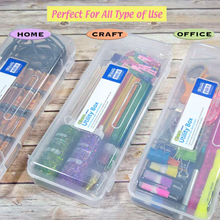 Load image into Gallery viewer, BAZIC Clear Ruler Length Multipurpose Utility Box / Pencil Case
