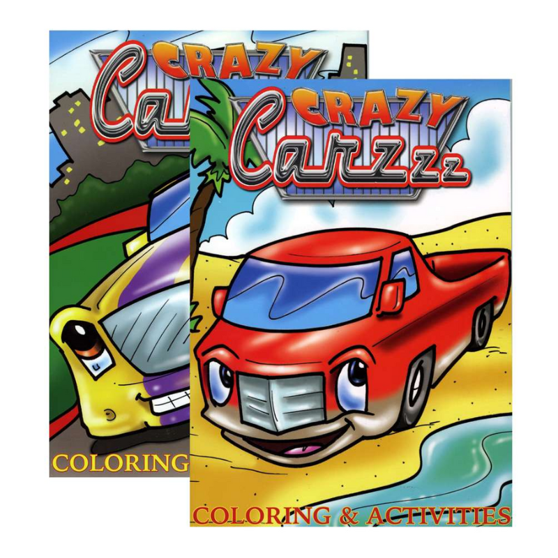 BAZIC Jumbo Crazy Carzzz Colouring & Activity Book