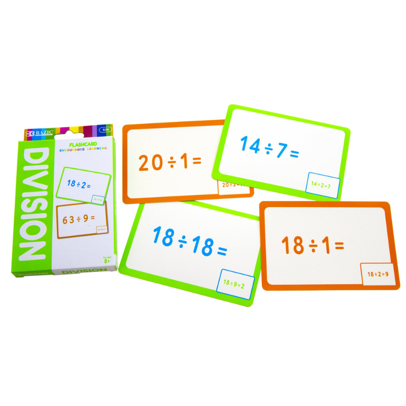 BAZIC Division Flash Cards (36/Pack)