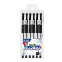Load image into Gallery viewer, BAZIC Essence Black Gel-Pen w/ Cushion Grip (6/Pack)
