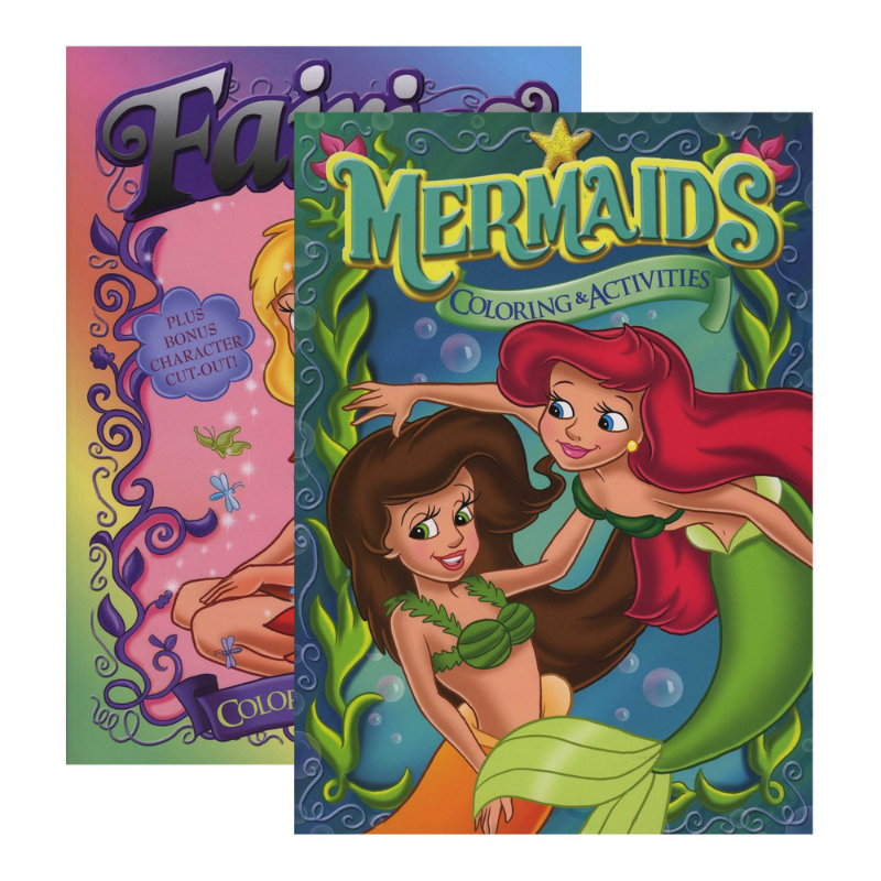 BAZIC Mermaids & Fairies Colouring & Activity Book