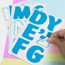 Load image into Gallery viewer, BAZIC 2&quot; Fluorescent Color Alphabet &amp; Number Stickers (10 Sheets)
