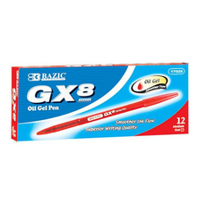 Load image into Gallery viewer, BAZIC GX-8 Red Oil-Gel Ink Pen (12/Pack)
