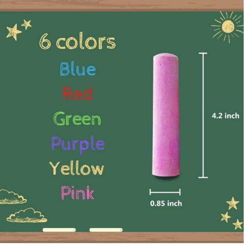 BAZIC Jumbo Color Chalk (15/Bucket)