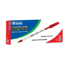 Load image into Gallery viewer, BAZIC Nova Red Colour Stick Pen (12/Pack)
