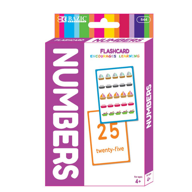 BAZIC Numbers Flash Cards (36/Pack)