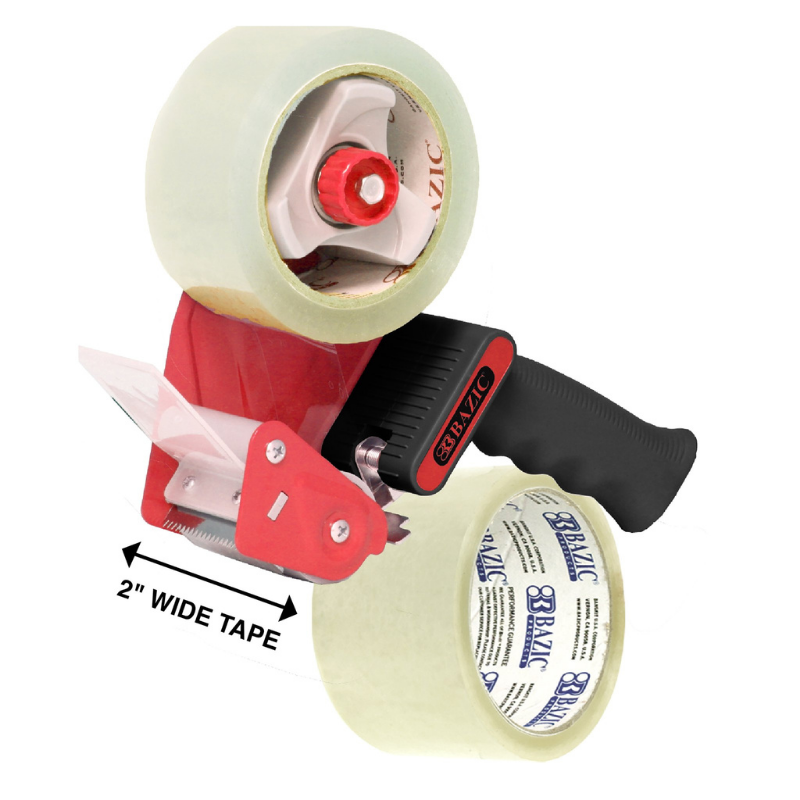BAZIC Packaging Tape Dispenser with 2 Rolls 1.88