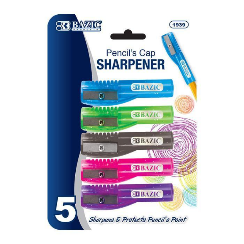 BAZIC Pencil's Cap Sharpener (5/pack)