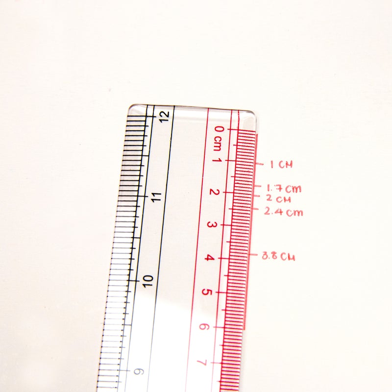 BAZIC 12" / 30cm Claro Transparent Plastic Ruler