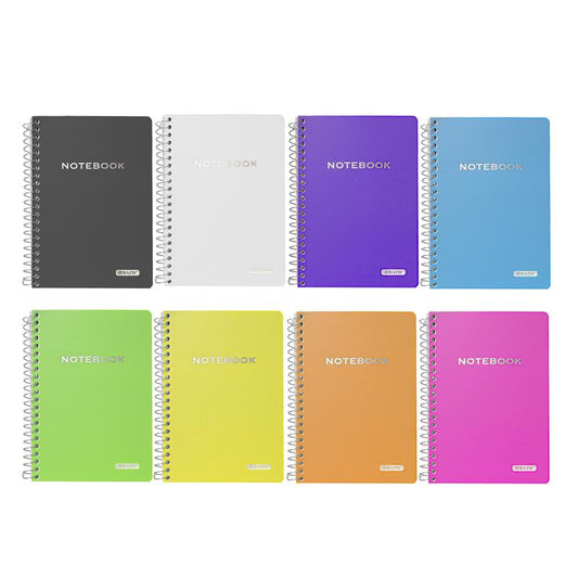 BAZIC 100 Ct. 5" X 7" Poly Cover Personal / Assignment Spiral Notebook