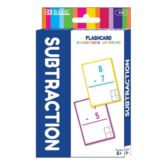 BAZIC Subtraction Flash Cards (36/Pack)