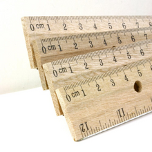 Load image into Gallery viewer, BAZIC 12&quot; (30cm) Wooden Ruler (3/Pack)
