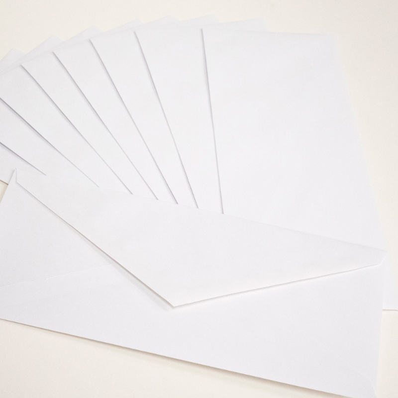 BAZIC #10 White Envelope w/ Gummed Closure (50/Pack)