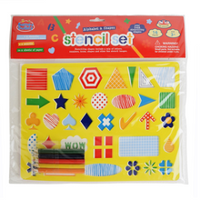 Load image into Gallery viewer, Buddy &amp; Barney Stencil Set - Alphabet and Shapes
