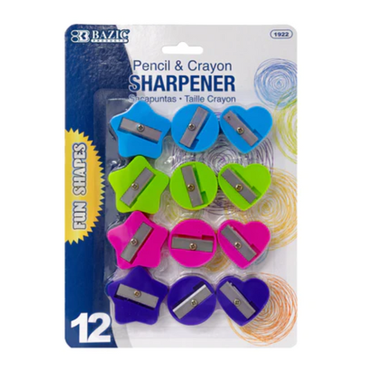 BAZIC Fun Shaped Pencil Sharpener (12/Pack)