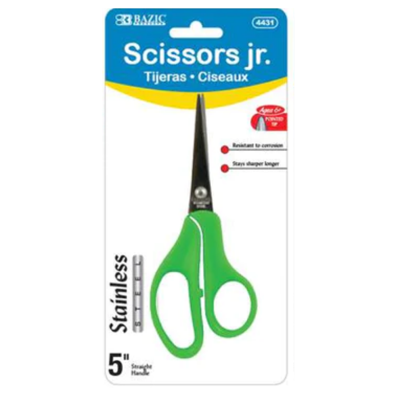 BAZIC 5" Pointed Tip School Scissors