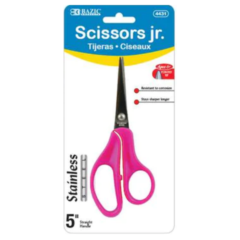 BAZIC 5" Pointed Tip School Scissors