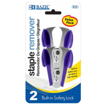 Load image into Gallery viewer, BAZIC Claw Style Staple Remover with Safety Lock (2/Pack)
