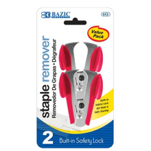 Load image into Gallery viewer, BAZIC Claw Style Staple Remover with Safety Lock (2/Pack)
