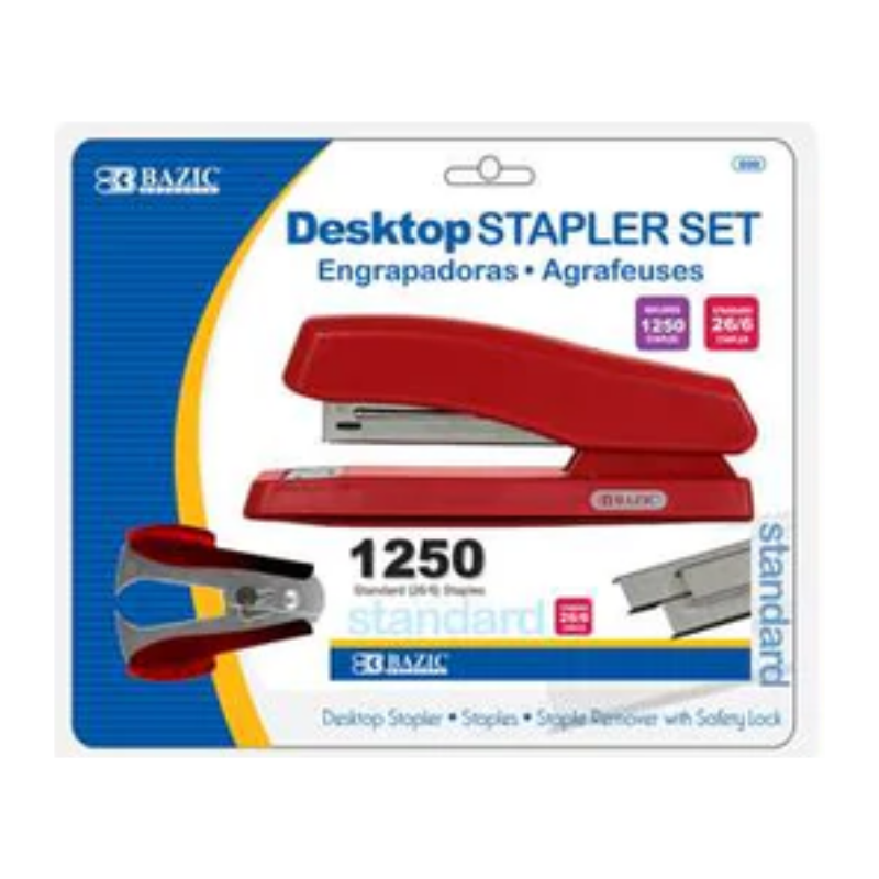 BAZIC Desktop Stapler Office Set
