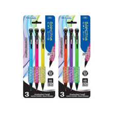 Load image into Gallery viewer, BAZIC 0.7mm Electra Fashion Colour Mechanical Pencil with Gel Grip (3/Pack)
