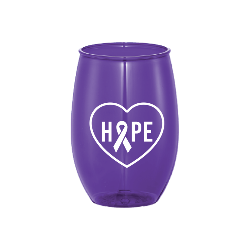 Breast Cancer Awareness 15oz Stemless Wine Cup - Hope