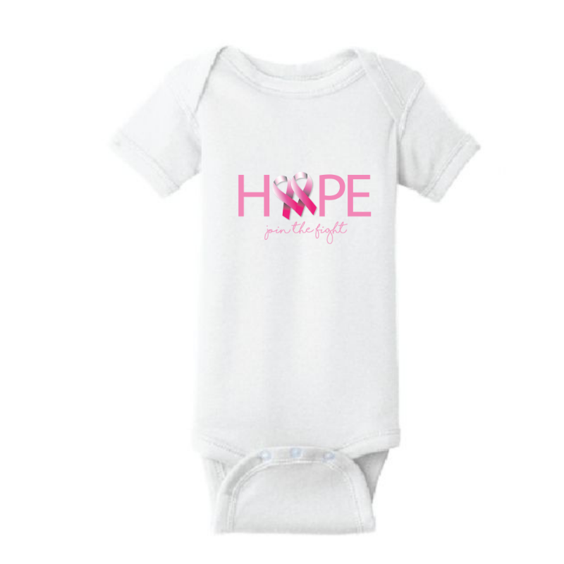 Breast Cancer Awareness Baby Onesie - Hope Join the Fight