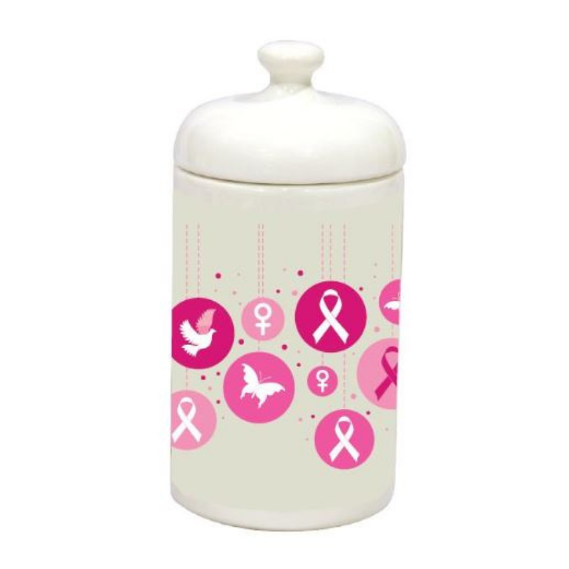 Breast Cancer Awareness Ceramic Sublimation Jar
