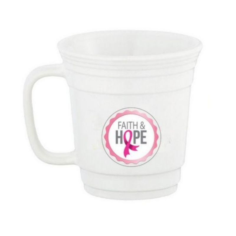 Breast Cancer Awareness Faith & Hope 14oz Coffee Mug