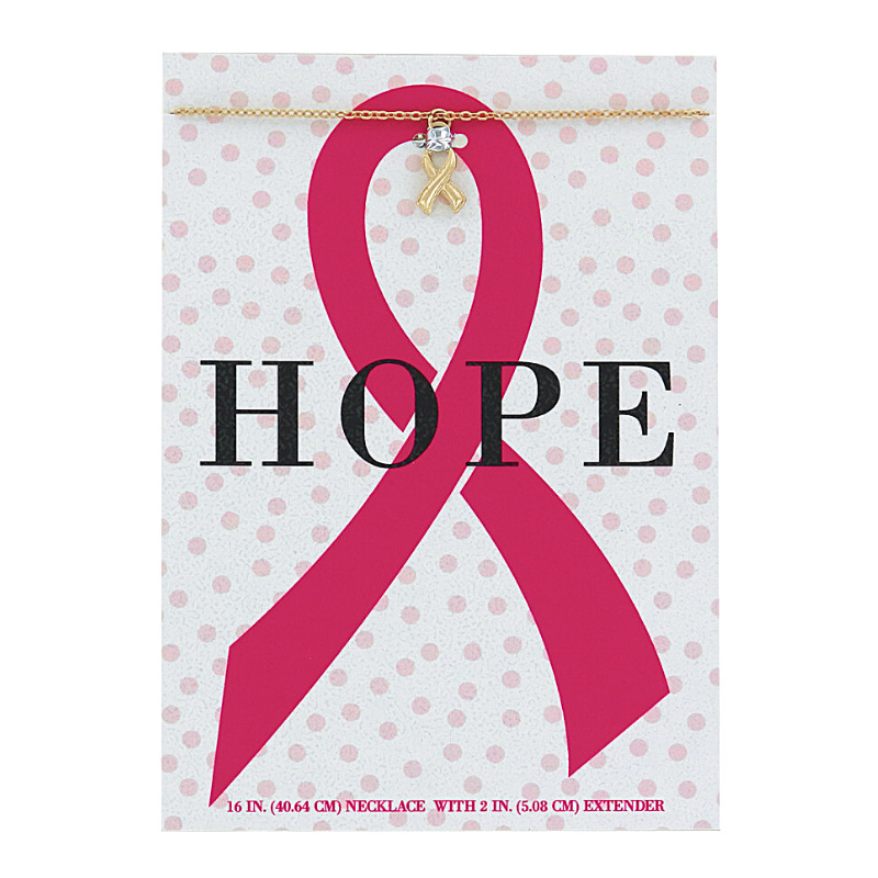 Breast Cancer Awareness Petite Ribbon Pendant
