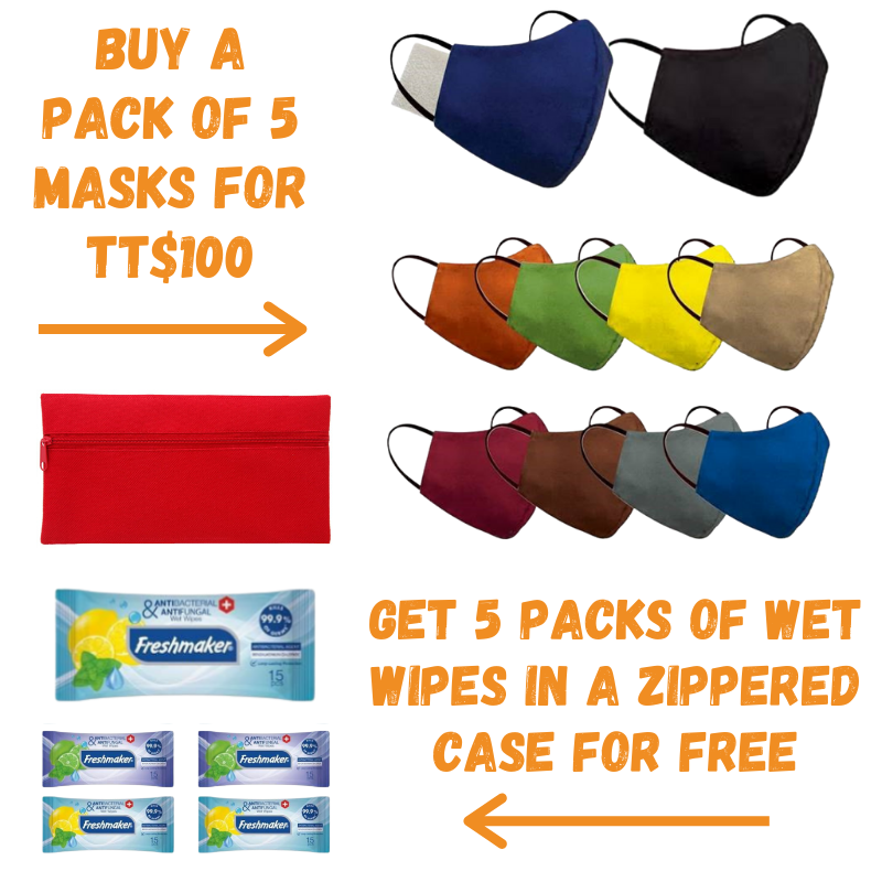 Cloth Face Mask - Pack of 5