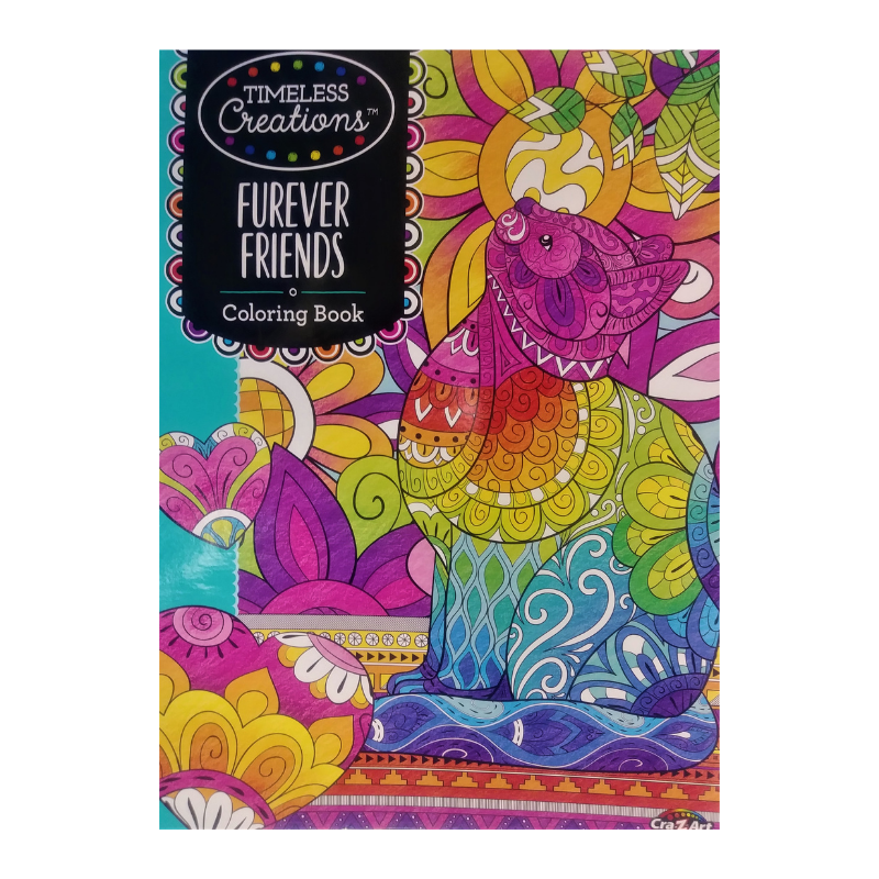 Cra-Z-Art Furever Friends Adult Colouring Book