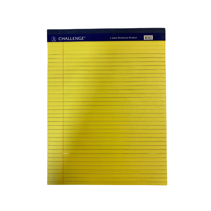 Challenge Yellow Margin Perforated Legal Pad - 8.5" x 11"