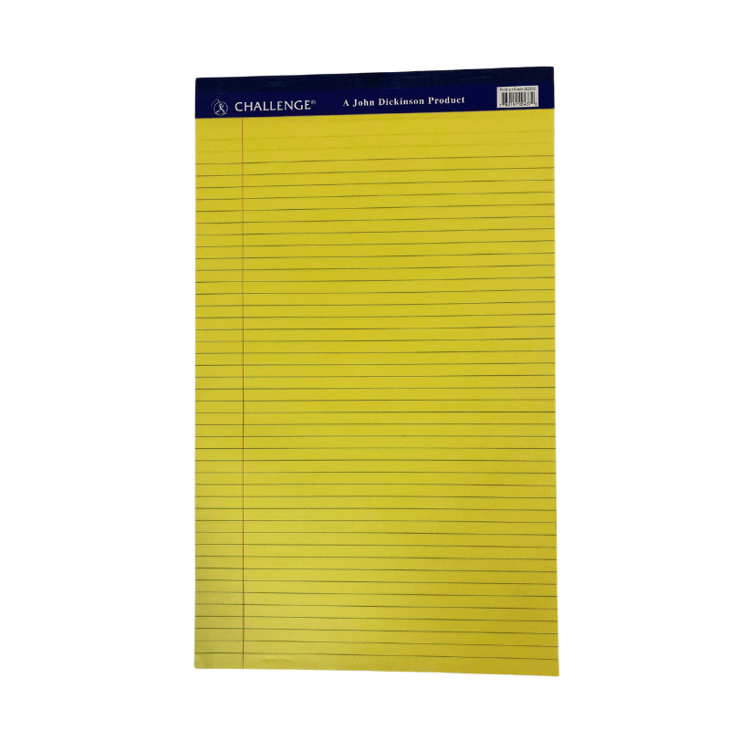 Challenge Yellow Margin Perforated Legal Pad - 8.5" x 14"