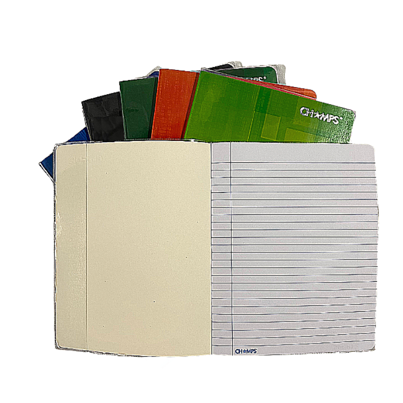Champs Exercise Book With Clear Jacket Cover - Single Line - 10" x 8" - 60shts / 120pgs