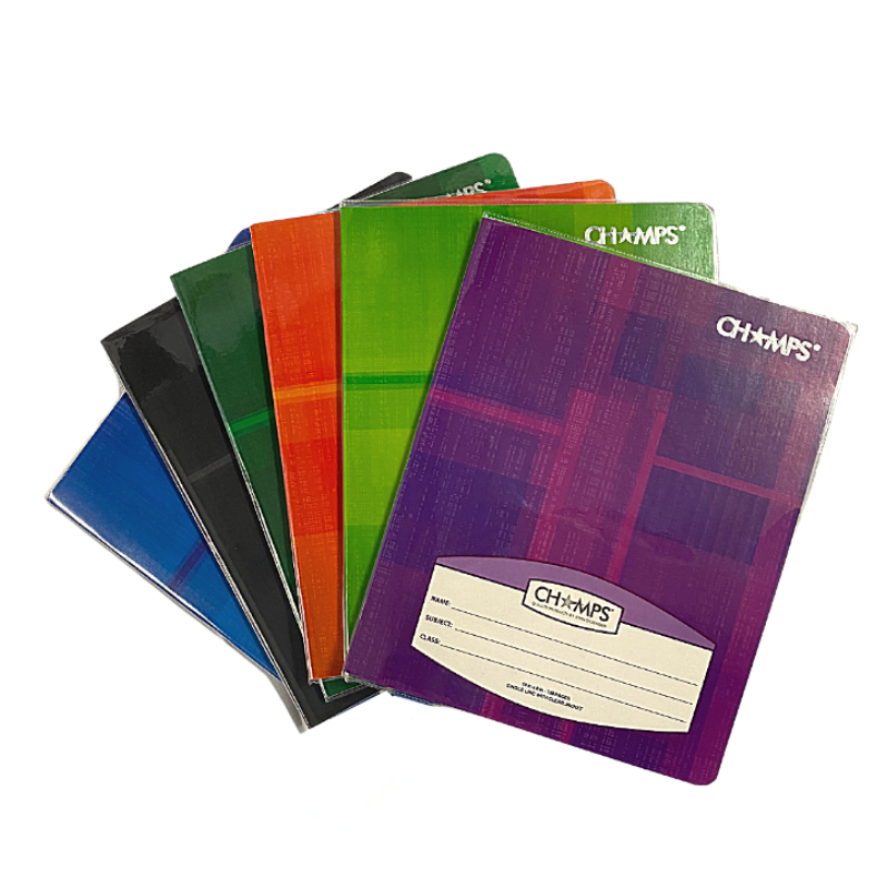 Champs Exercise Book With Clear Jacket Cover - Single Line - 10
