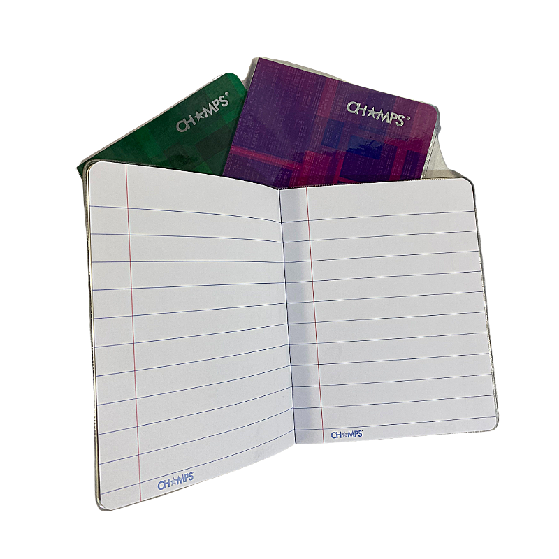 Champs Exercise Book With Clear Jacket Cover - Big Line - 8" x 6¼" - 28shts / 56pgs