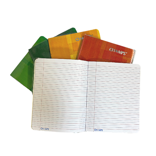 Champs Exercise Book With Clear Jacket Cover - Red & Blue Line - 8" x 6¼" - 28shts / 56pgs