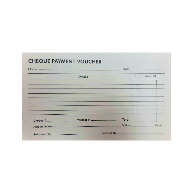 Cheque Payment Voucher Pad