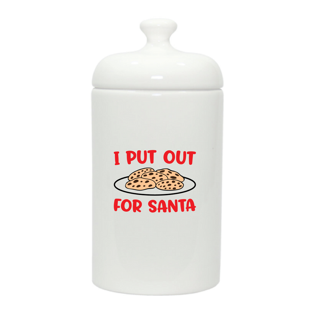 Christmas Ceramic Sublimation Jar - I Put Out for Santa
