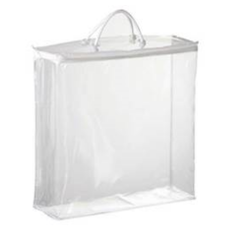 Bundle UP - Clear Zippered Vinyl Bag With Rope Handle - Pack of 5