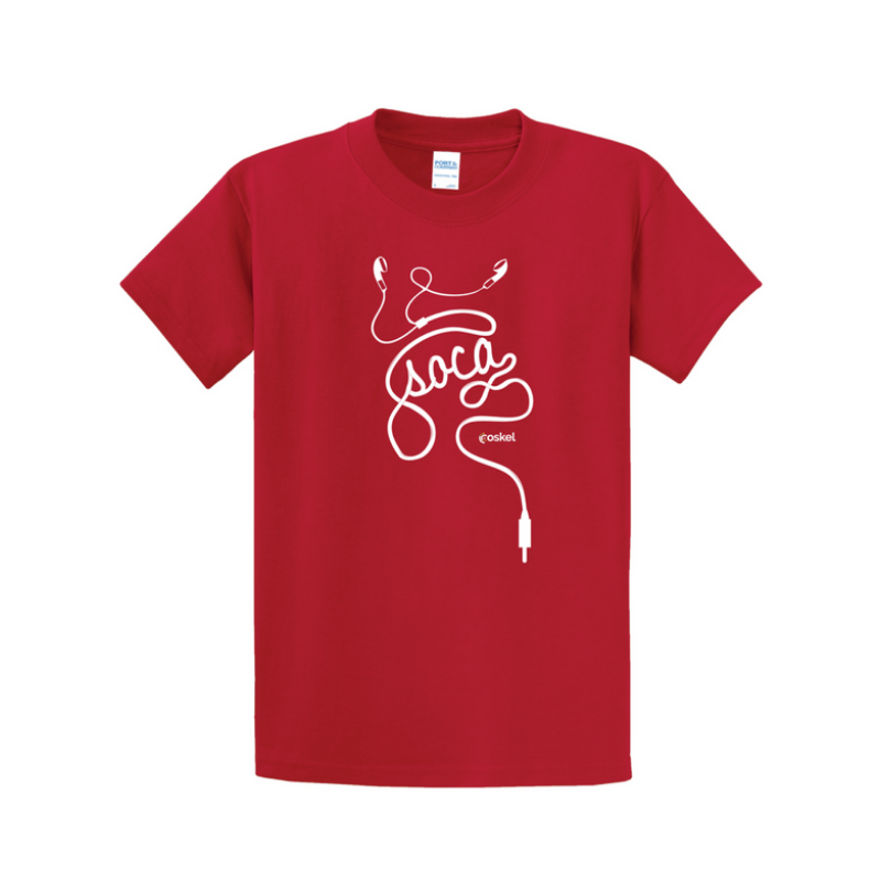 Coskel – Red Essential T-Shirt – Soca Headphones