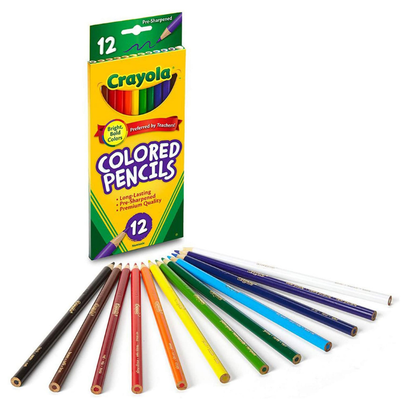 Crayola Long Coloured Pencils (12/Pack)
