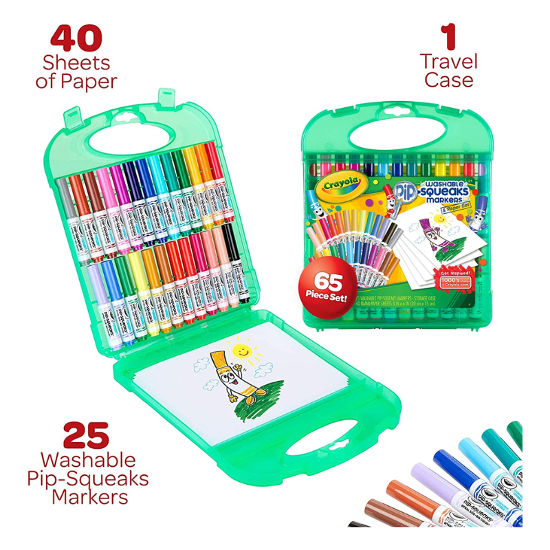 Crayola Pip-Squeaks 65pc Washable Marker & Paper Set