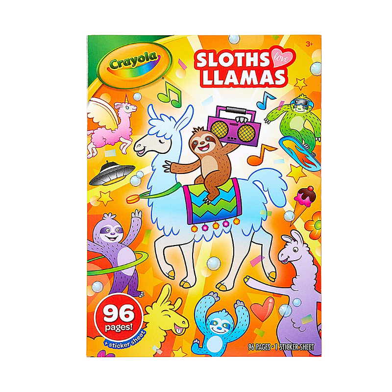 Crayola Sloths & Llamas Colouring Book