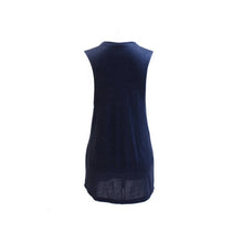 Load image into Gallery viewer, Deftment - Flowy Scoop Muscle Tank (M) - Heather Navy
