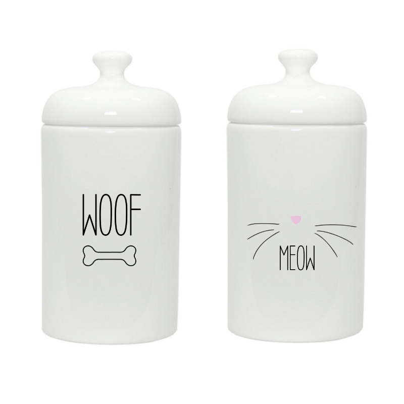 Dog and Cat Food Ceramic Jar - Sold Separately